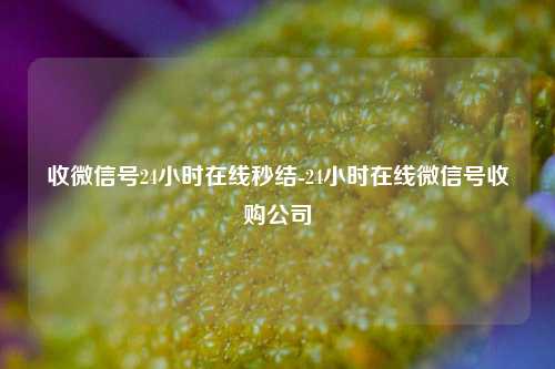 收微信号24小时在线秒结-24小时在线微信号收购公司